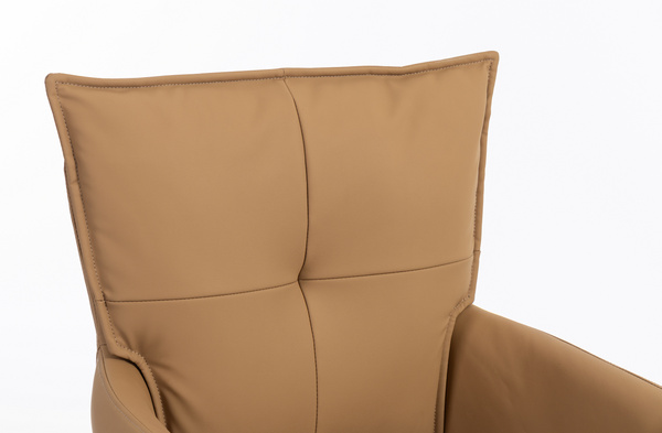 HOKER HR250K KARMELOWY EKOSKÓRA PREMIUM SOFT ZŁOTA PODSTAWA