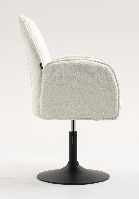 FOTEL HR280N KREMOWY BARANEK CZARNA PODSTAWA