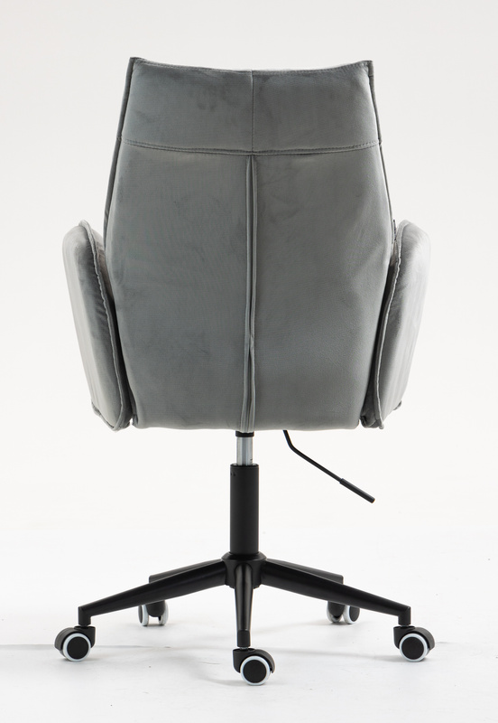 FOTEL HR280K STALOWY WELUR CZARNA PODSTAWA