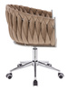 FOTEL HR750K LATTE WELUR CHROMOWANA PODSTAWA