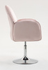 FOTEL HR280N PUDROWY RÓŻ WELUR CHROMOWANA PODSTAWA