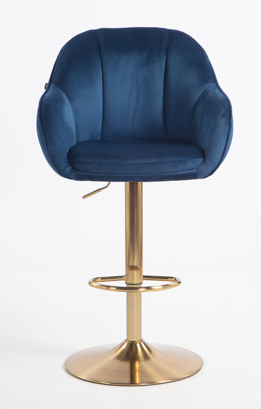 HOKER HR2055W CIEMNE MORZE WELUR ZŁOTA PODSTAWA