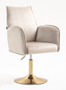 FOTEL HR280N LATTE WELUR ZŁOTA PODSTAWA