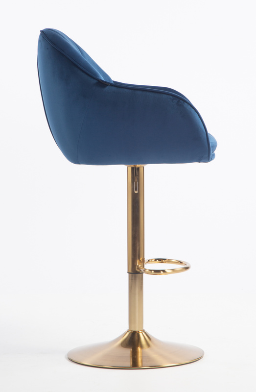 HOKER HR2055W CIEMNE MORZE WELUR ZŁOTA PODSTAWA