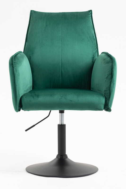 FOTEL HR280N BUTELKOWA ZIELEŃ WELUR CZARNA PODSTAWA