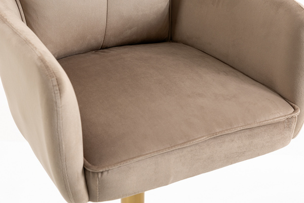 HOKER HR250W LATTE WELUR  ZŁOTA PODSTAWA