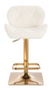 FOTEL HR111KW KREMOWY BARANEK ZŁOTA PODSTAWA
