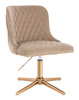 FOTEL HR940CROSS LATTE WELUR ZŁOTA PODSTAWA