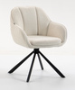 FOTEL HR2055 KREMOWY BARANEK CZARNY PAJĄK