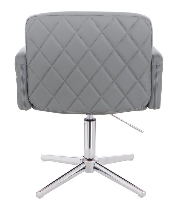 FOTEL HR802CROSS SZARY CHROMOWANA PODSTAWA