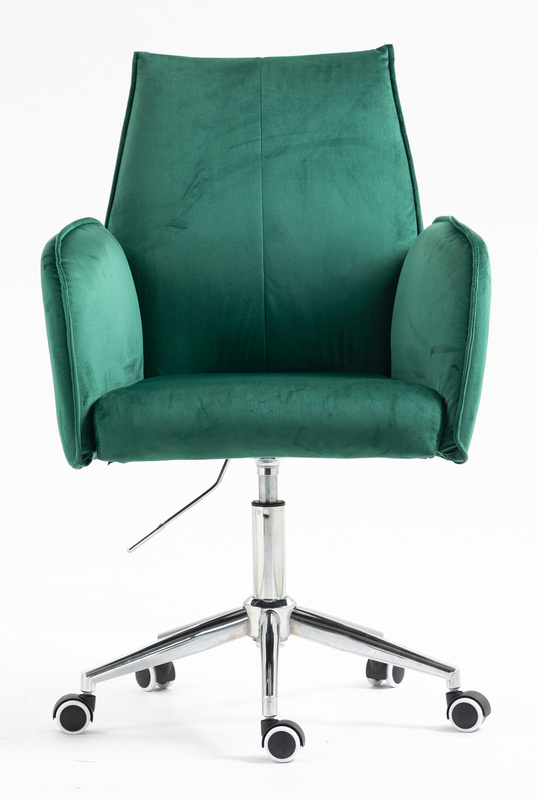 FOTEL HR280K BUTELKOWA ZIELEŃ WELUR CHROMOWANA PODSTAWA