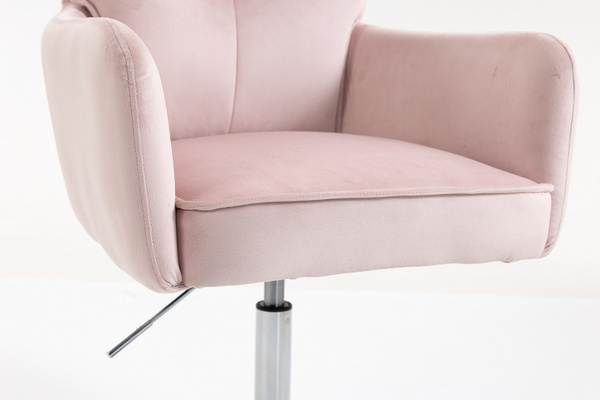 HOKER HR250N PUDROWY RÓŻ WELUR  CHROMOWANA PODSTAWA