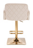 FOTEL HR802KW KREMOWY WELUR ZŁOTA PODSTAWA