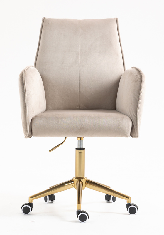 FOTEL HR280K LATTE WELUR ZŁOTA PODSTAWA