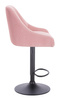 FOTEL HR920W PUDROWY RÓŻ WELUR CZARNA PODSTAWA