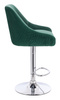 FOTEL HR920W BUTELKOWA ZIELEŃ WELUR CHROMOWANA PODSTAWA