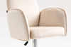 FOTEL HR280W KREMOWY WELUR CHROMOWANA PODSTAWA