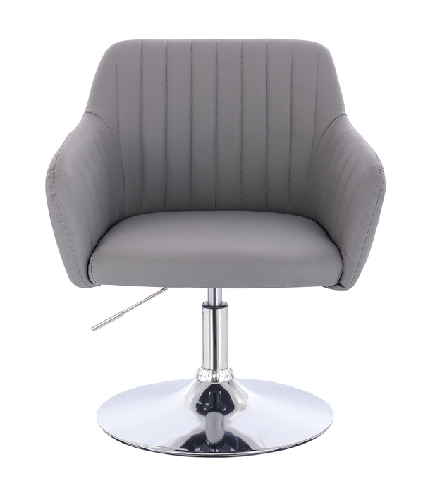 FOTEL HR190N SZARY CHROMOWANA PODSTAWA