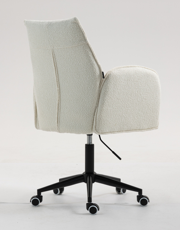 FOTEL HR280K KREMOWY BARANEK CZARNA PODSTAWA