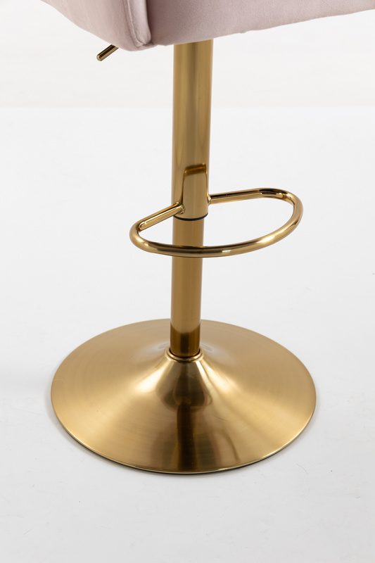 HOKER HR250W PUDROWY RÓŻ WELUR  ZŁOTA PODSTAWA