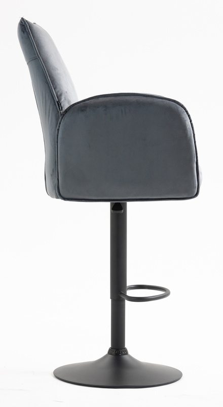 FOTEL HR280W GRAFITOWY WELUR CZARNA PODSTAWA