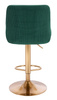 FOTEL HR920W BUTELKOWA ZIELEŃ WELUR ZŁOTA PODSTAWA