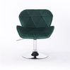 FOTEL HR111N BUTELKOWA ZIELEŃ WELUR