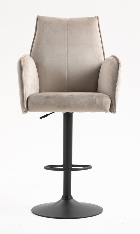 FOTEL HR280W LATTE WELUR CZARNA PODSTAWA