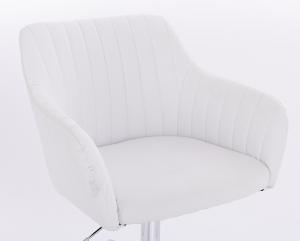 FOTEL HR190K BIAŁY CHROMOWANA PODSTAWA