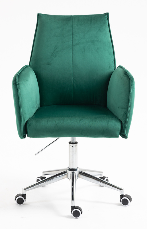 FOTEL HR280K BUTELKOWA ZIELEŃ WELUR CHROMOWANA PODSTAWA
