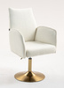 FOTEL HR280N KREMOWY BARANEK ZŁOTA PODSTAWA
