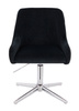 FOTEL HR920CROSS CZARNY WELUR CHROMOWANA PODSTAWA