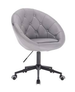 FOTEL HR8516K SZARY CZARNA PODSTAWA