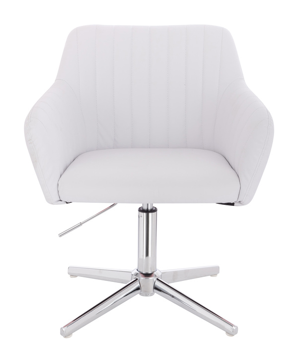 FOTEL HR190CROSS BIAŁY CHROMOWANA PODSTAWA