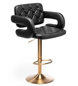 HOKER HR8403W CZARNA SKÓRA ZŁOTA PODSTAWA