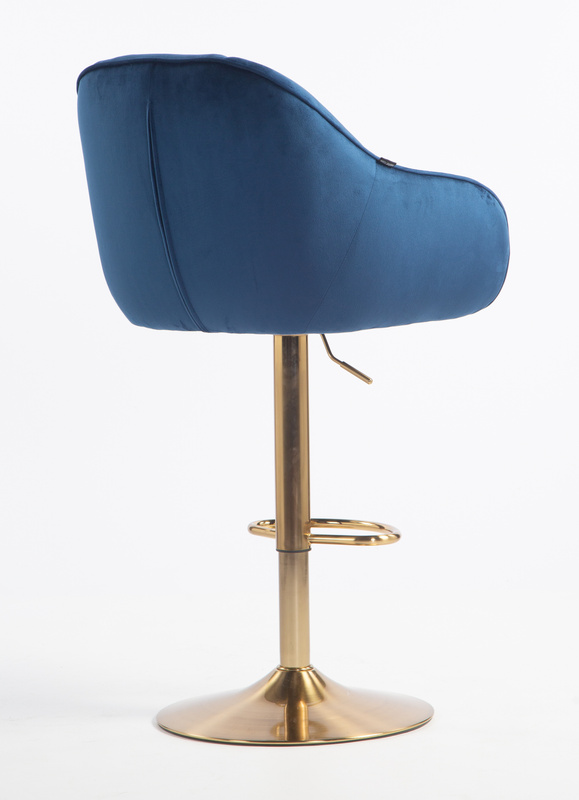 HOKER HR2055W CIEMNE MORZE WELUR ZŁOTA PODSTAWA