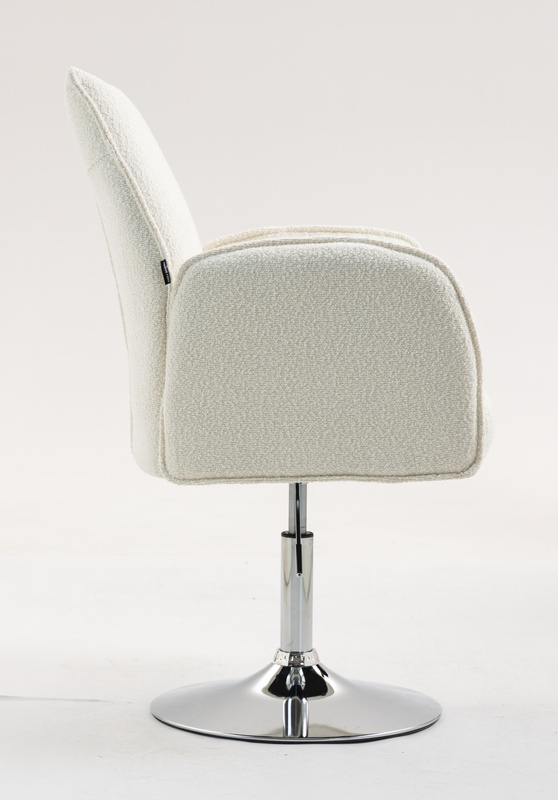 FOTEL HR280N KREMOWY BARANEK CHROMOWANA PODSTAWA