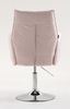 FOTEL HR280N PUDROWY RÓŻ WELUR CHROMOWANA PODSTAWA