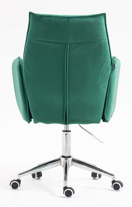 FOTEL HR280K BUTELKOWA ZIELEŃ WELUR CHROMOWANA PODSTAWA