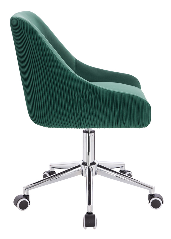 FOTEL HR920K BUTELKOWA ZIELEŃ WELUR CHROMOWANA PODSTAWA
