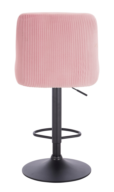 FOTEL HR920W PUDROWY RÓŻ WELUR CZARNA PODSTAWA