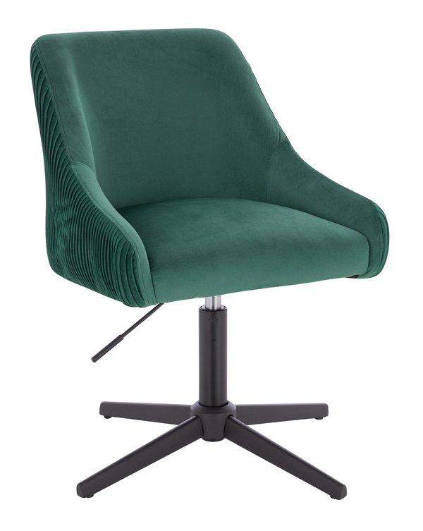 FOTEL HR920CROSS BUTELKOWA ZIELEŃ WELUR CZARNA PODSTAWA