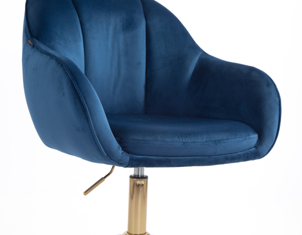 HOKER HR2055K CIEMNE MORZE WELUR ZŁOTA PODSTAWA