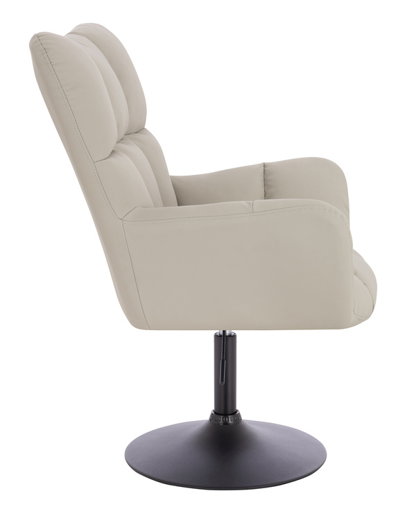 HOKER HR650N ECRU EKOSKÓRA PREMIUM SOFT CZARNA PODSTAWA