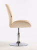 FOTEL HR350N KREMOWY WELUR CHROMOWANA PODSTAWA