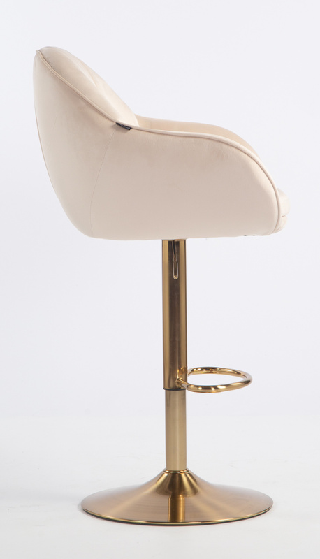 HOKER HR2055W KREMOWY WELUR ZŁOTA PODSTAWA