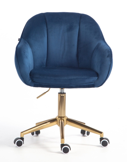 HOKER HR2055K CIEMNE MORZE WELUR ZŁOTA PODSTAWA