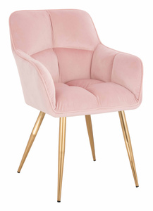 HOKER HR550 PUDROWY RÓŻ WELUR ZŁOTE NOGI