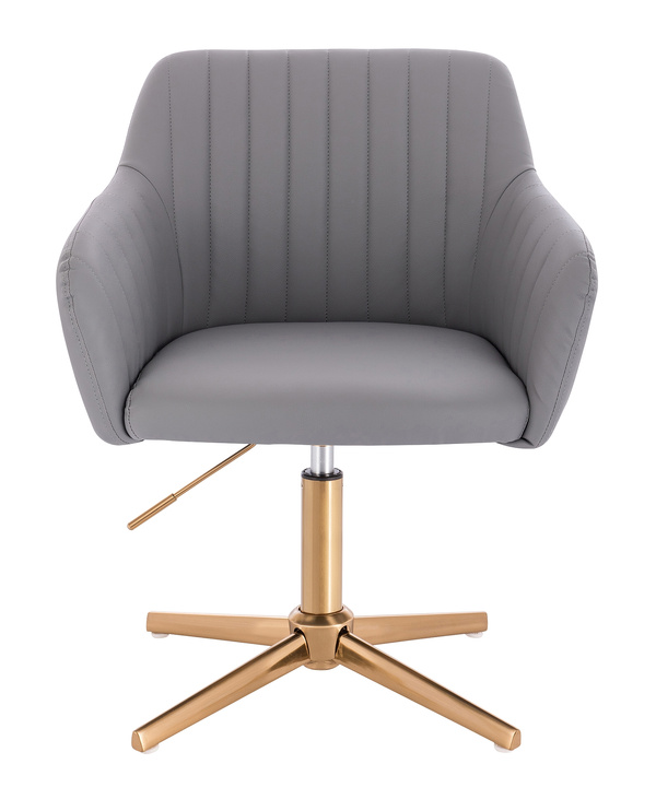 FOTEL HR190CROSS SZARY ZŁOTA PODSTAWA
