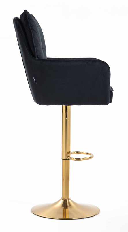 HOKER HR250W CZARNY WELUR  ZŁOTA PODSTAWA